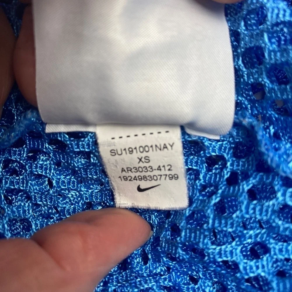 NIKE Sportswear NSP SS Mesh Top in Blue XS